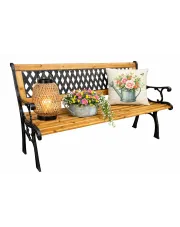 Klasyczna ławka do ogrodu z oparciem - Ohmo 7X w sklepie Edinos.pl