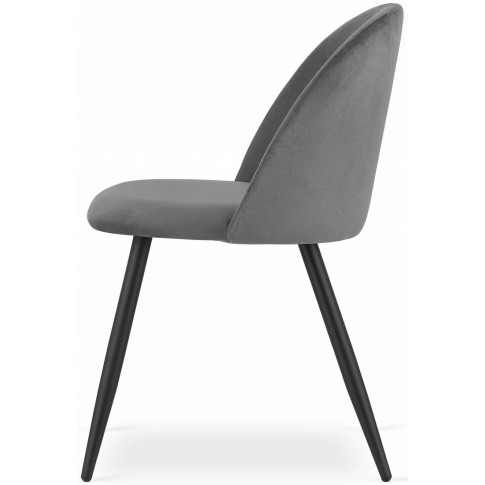 Ciemnoszare krzesło metalowe Pritix