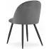 Ciemnoszare krzesło welurowe do salonu Pritix