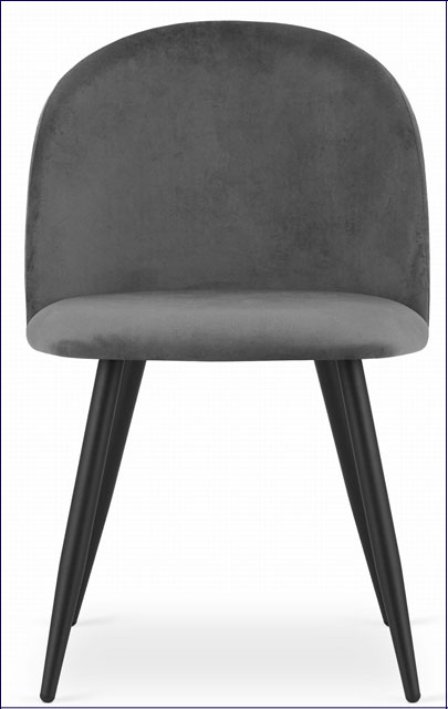 Ciemnoszare metalowe krzesło tapicerowane Pritix