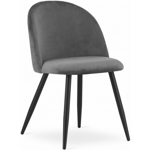 Ciemnoszare krzesło metalowe Pritix