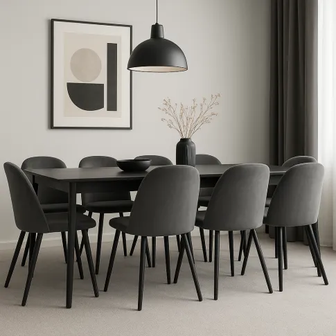 Wizualizacja krzeseł  Amvo szare