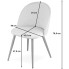 Wymiary metalowego krzesła tapicerowanego Pritix