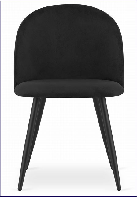 Czarne metalowe krzesło do salonu Pritix