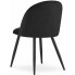 Czarne metalowe krzesło do salonu Pritix