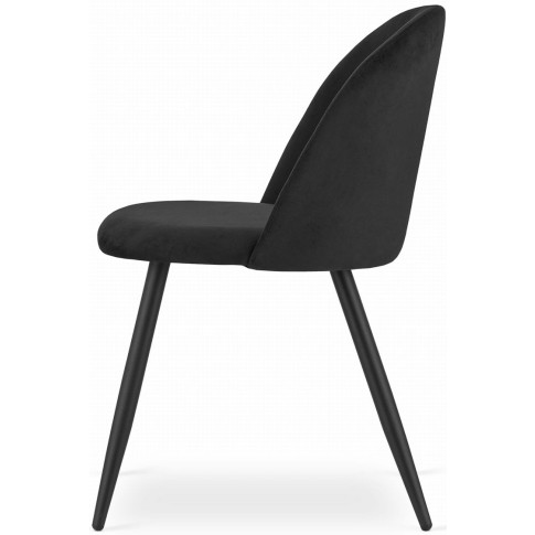 Czarne metalowe krzesło tapicerowane Pritix