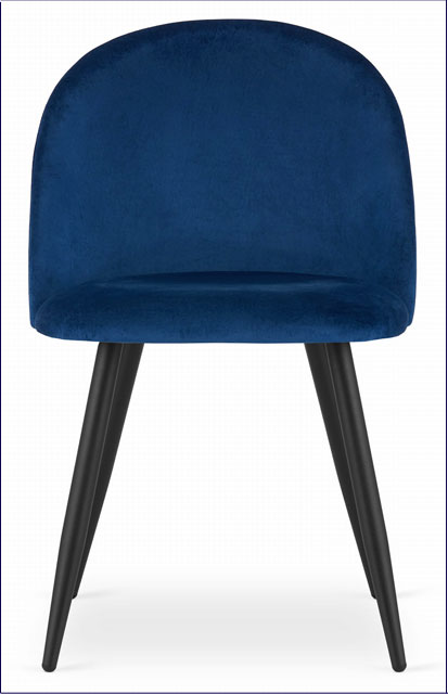 Granatowe metalowe krzesło do salonu Pritix