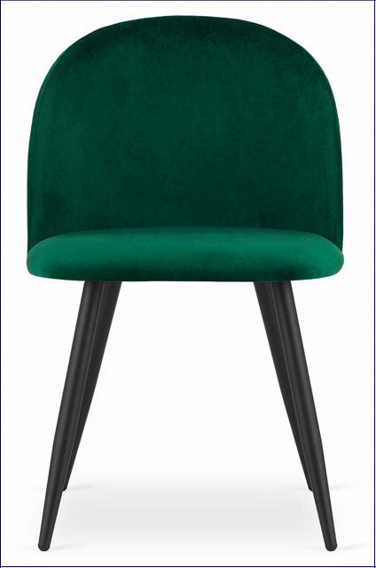 Zielone tapicerowane krzesło pokojowe Pritix