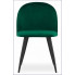 Zielone krzesło welurowe do salonu Pritix
