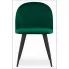 Zielone krzesło welurowe do salonu Pritix