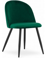 Zielone welurowe krzesło w stylu nowoczesnym - Pritix w sklepie Edinos.pl