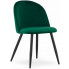 Zielone welurowe krzesło tapicerowane Pririx
