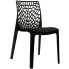 Czarne ażurowe krzesło ogrodowe - Chamat