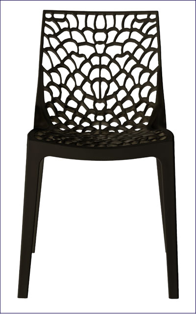 Czarne krzesło ażurowe ogrodowe Chamat
