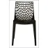 Czarne ażurowe krzesło na taras Chamat