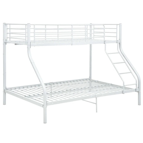 Białe metalowe łóżko piętrowe Ordi