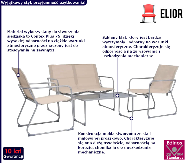 Zestaw mebli ogrodowych Orchidea