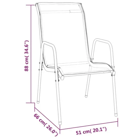 Wymiary krzesła Bristol 4X