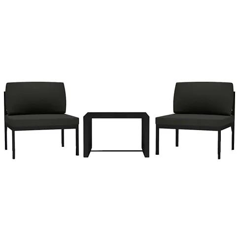 Czarny zestaw ogrodowy Vanes