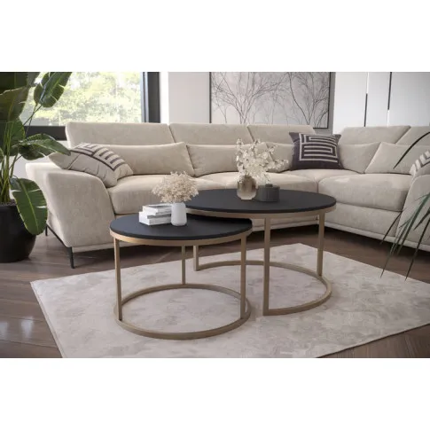 Zdjęcie komplet 2 stolików kawowych okrągłych Azer 5X | Edinos.pl