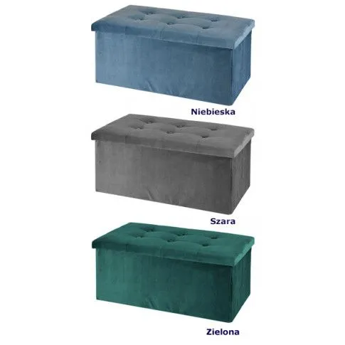 Zdjęcie duża pufa Minerwi zielona pikowana do salonu | Edinos.pl