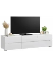 Biała szafka rtv z szufladami - Entido 10X w sklepie Edinos.pl