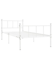 Białe metalowe łóżko pojedyncze 90x200 cm - Jumo w sklepie Edinos.pl
