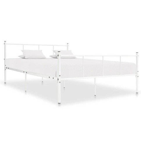  Białe duże metalowe łóżko Jumo