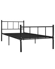 Czarne metalowe łóżko 90x200 cm - Jumo w sklepie Edinos.pl