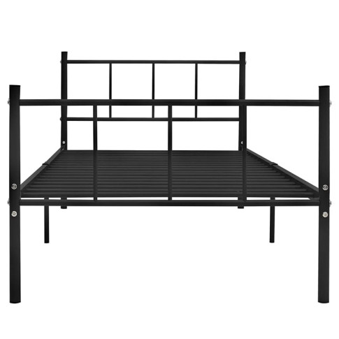 Czarne metalowe łóżko Jumo