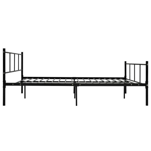 Czarne metalowe łóżko Jumo