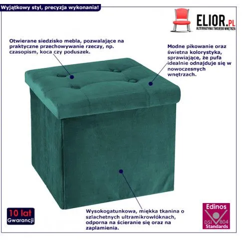 Fotografia Pufa Minerwi 2X - zielona z kategorii Pufy