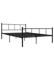 Czarne duże łóżko metalowe 160x200 cm - Jumo