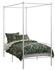 Metalowe białe łóżko rustykalne 120x200 cm - Nila w sklepie Edinos.pl