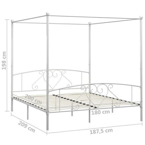 Wymiary  łóżka Elox 180