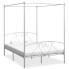 Białe łóżka z metalu Elox