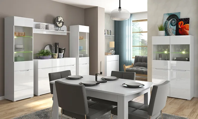 Wizualizacja wnętrza z zestawem mebli Kenai