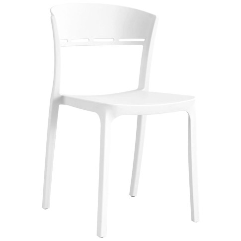 Białe krzesło tarasowe Wivo