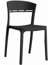 Czarne krzesło balkonowe, ogrodowe - Wivo w sklepie Edinos.pl
