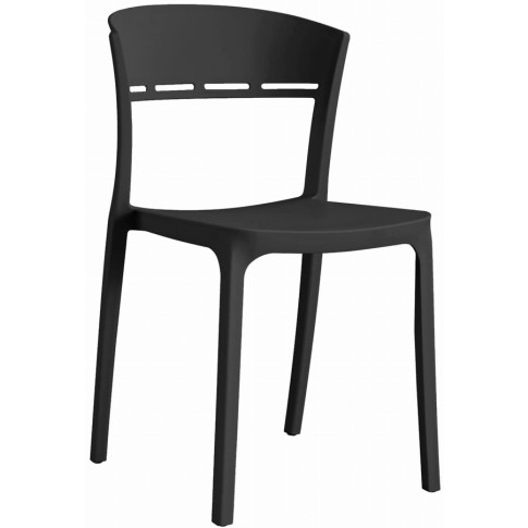 Czarne krzesło tarasowe Wivo