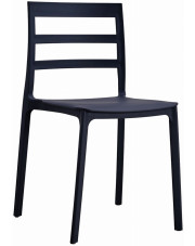 Czarne minimalistyczne krzesło tarasowe - Awio
