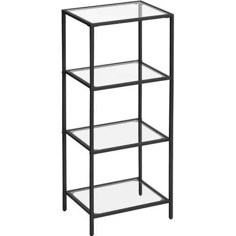 Czarny szklany regał Resso 4X