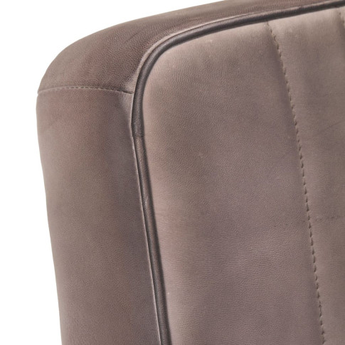 Szczegółowe zdjęcie nr 5 produktu Szarobrązowy skórzany fotel wypoczynkowy - Sykso