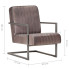 Szczegółowe zdjęcie nr 6 produktu Szarobrązowy skórzany fotel wypoczynkowy - Sykso
