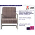 Fotografia Szarobrązowy skórzany fotel wypoczynkowy - Sykso z kategorii Fotele wypoczynkowe