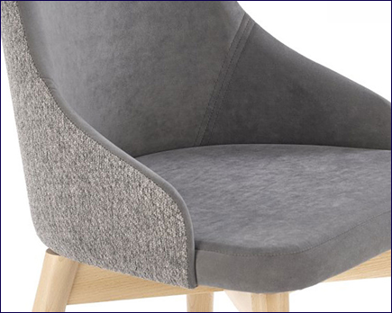 Krzesło tapicerowane szare Elandro