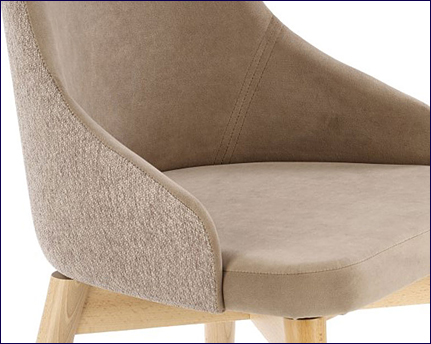 Krzesło tapicerowane beżowe Elandro