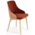 Cynamonowe tapicerowane krzesło obrotowe - Elandro