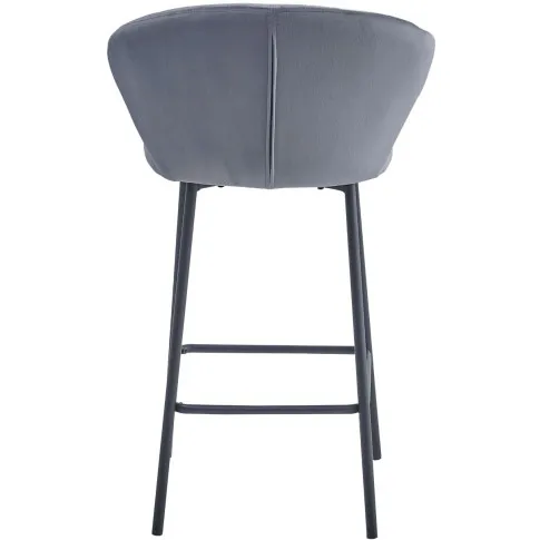 Ciemnoszary hoker welurowy z oparciem Viagia