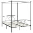 Czarne metalowe łóżko rustykalne 160x200 cm - Elox